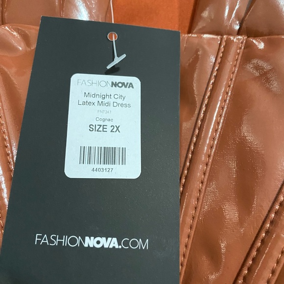 Fashion Nova | Dresses | Fashion Nova Midnight City Latex Midi Dress 2x |  Poshmark